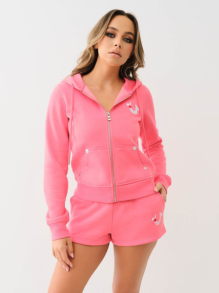 TRUE RELIGION 'I LOVE TRUE RELIGION' ZIP HOODIE