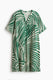 Green/cream patterned