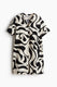 Cream/black patterned