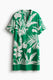 Green/white floral