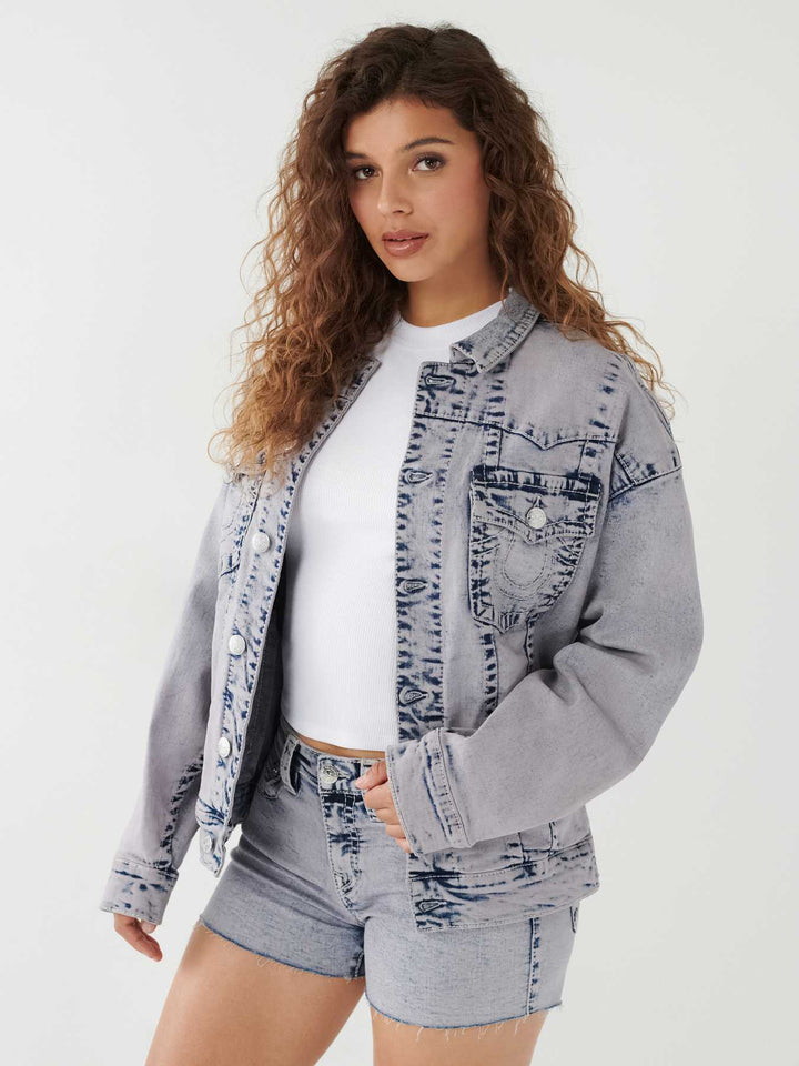 TRUE RELIGION JIMMY BIG T RELAXED DENIM JACKET