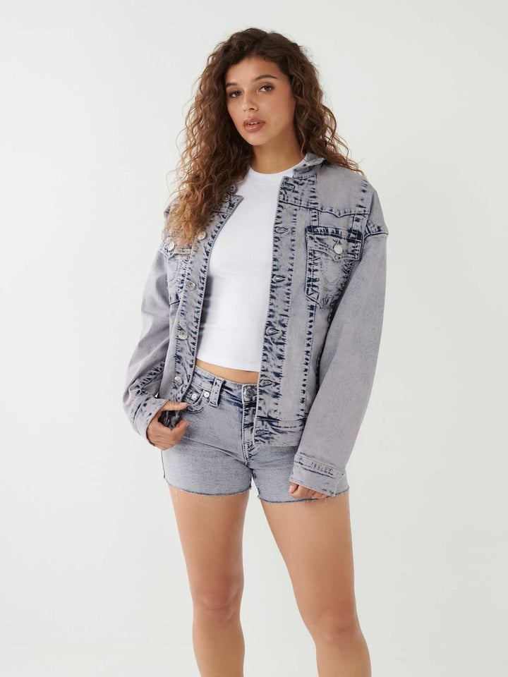 TRUE RELIGION JIMMY BIG T RELAXED DENIM JACKET