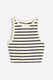 Cream/black striped