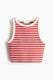 White/red striped