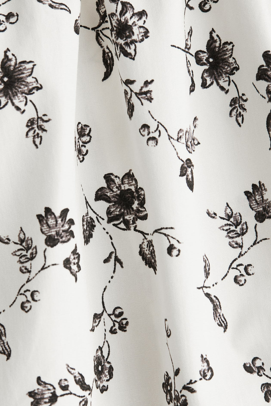 H&M Cotton Dress with Flared Skirt