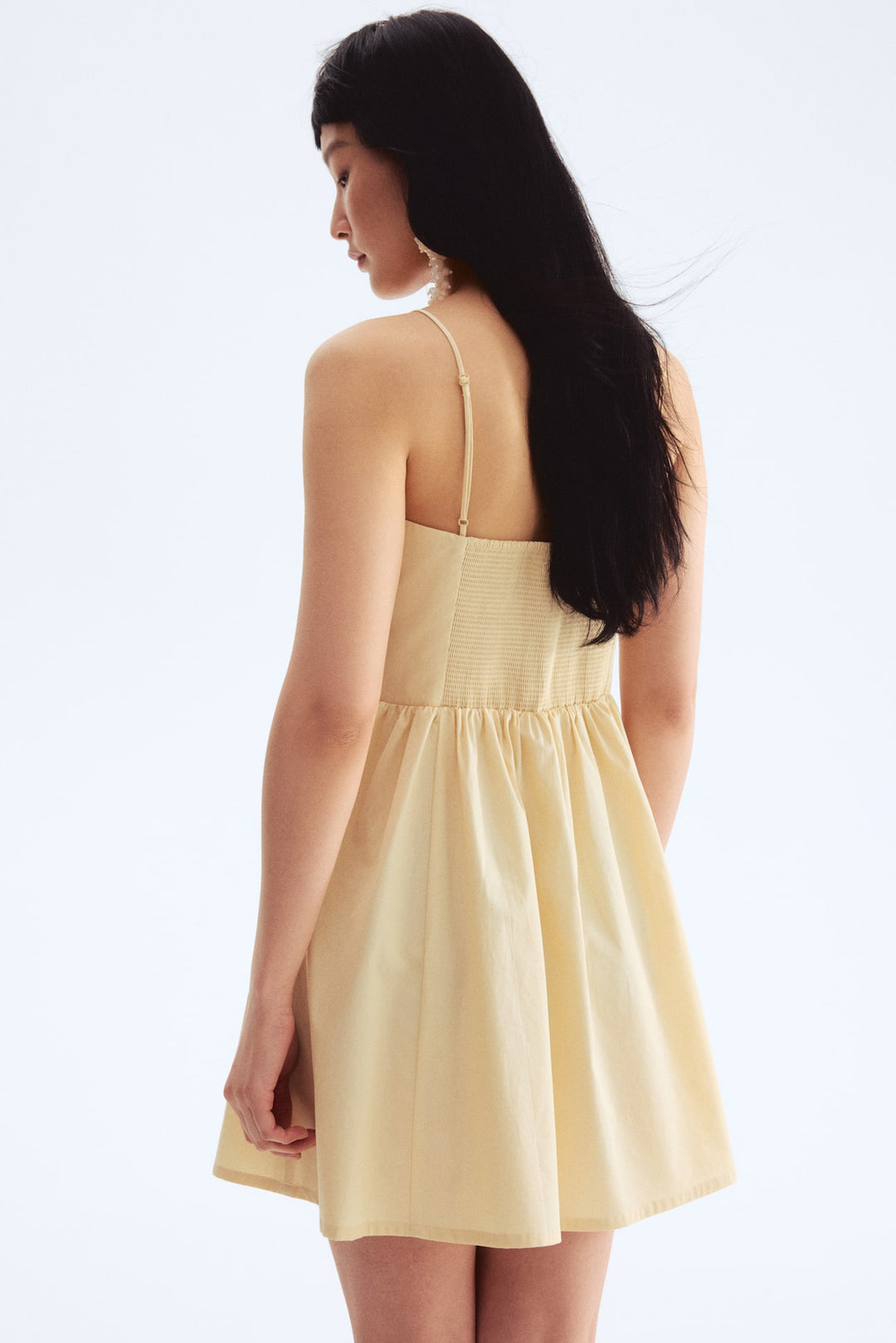 H&M Cotton Dress with Flared Skirt