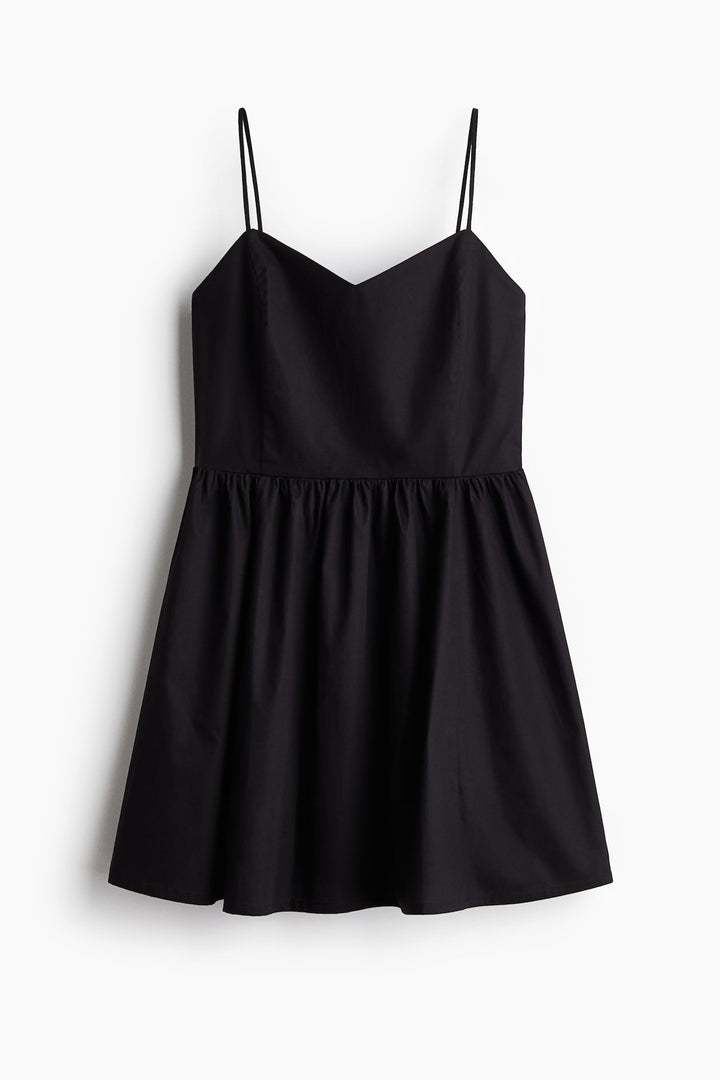 H&M Cotton Dress with Flared Skirt