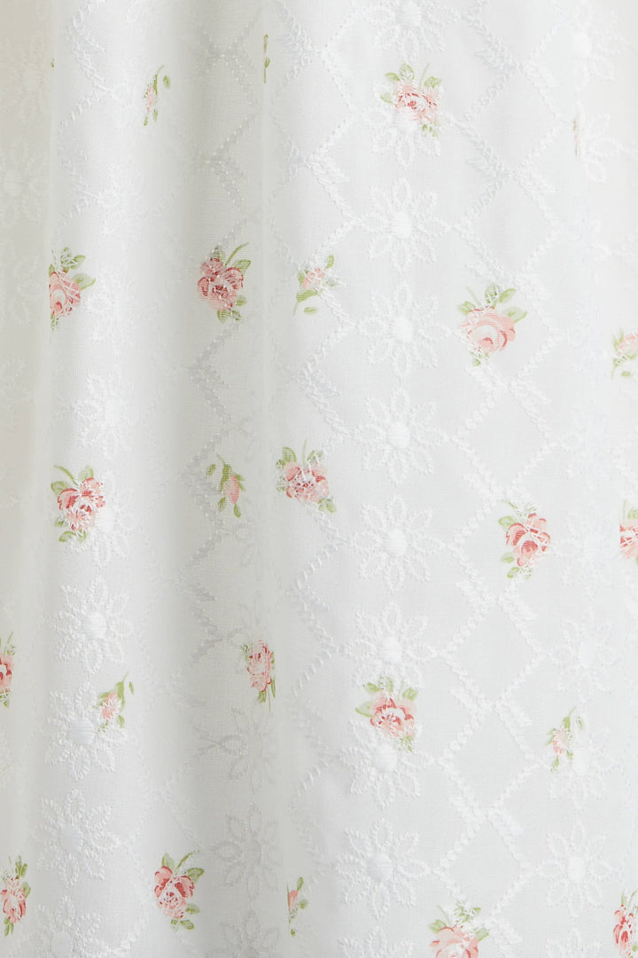 H&M Embroidered Open-Back Dress