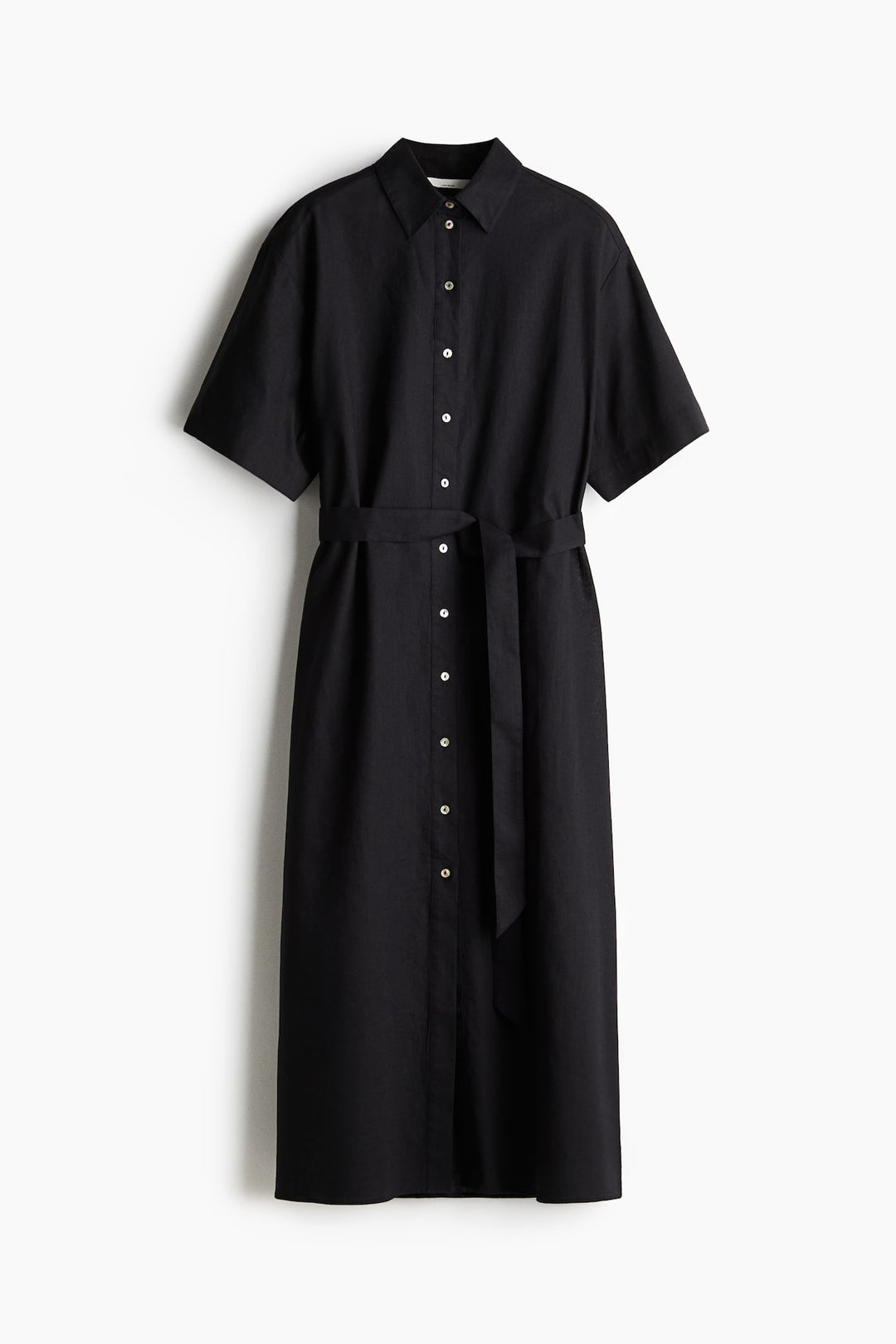 H&M Linen-Blend Shirt Dress