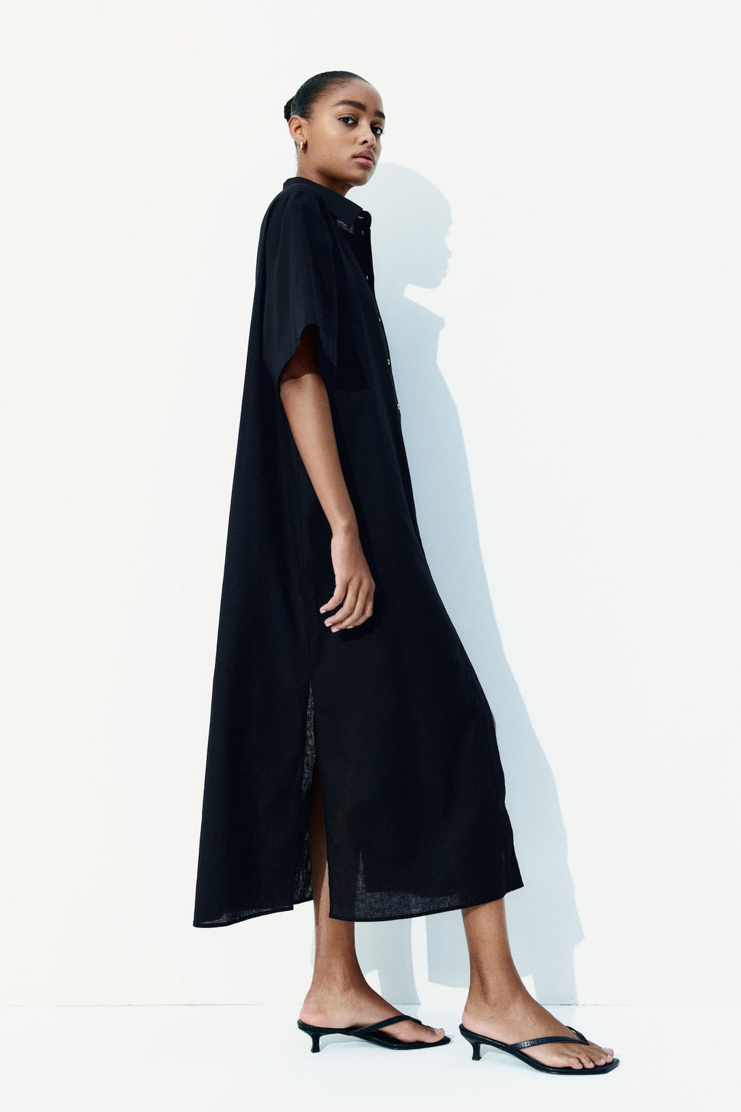 H&M Linen-Blend Shirt Dress