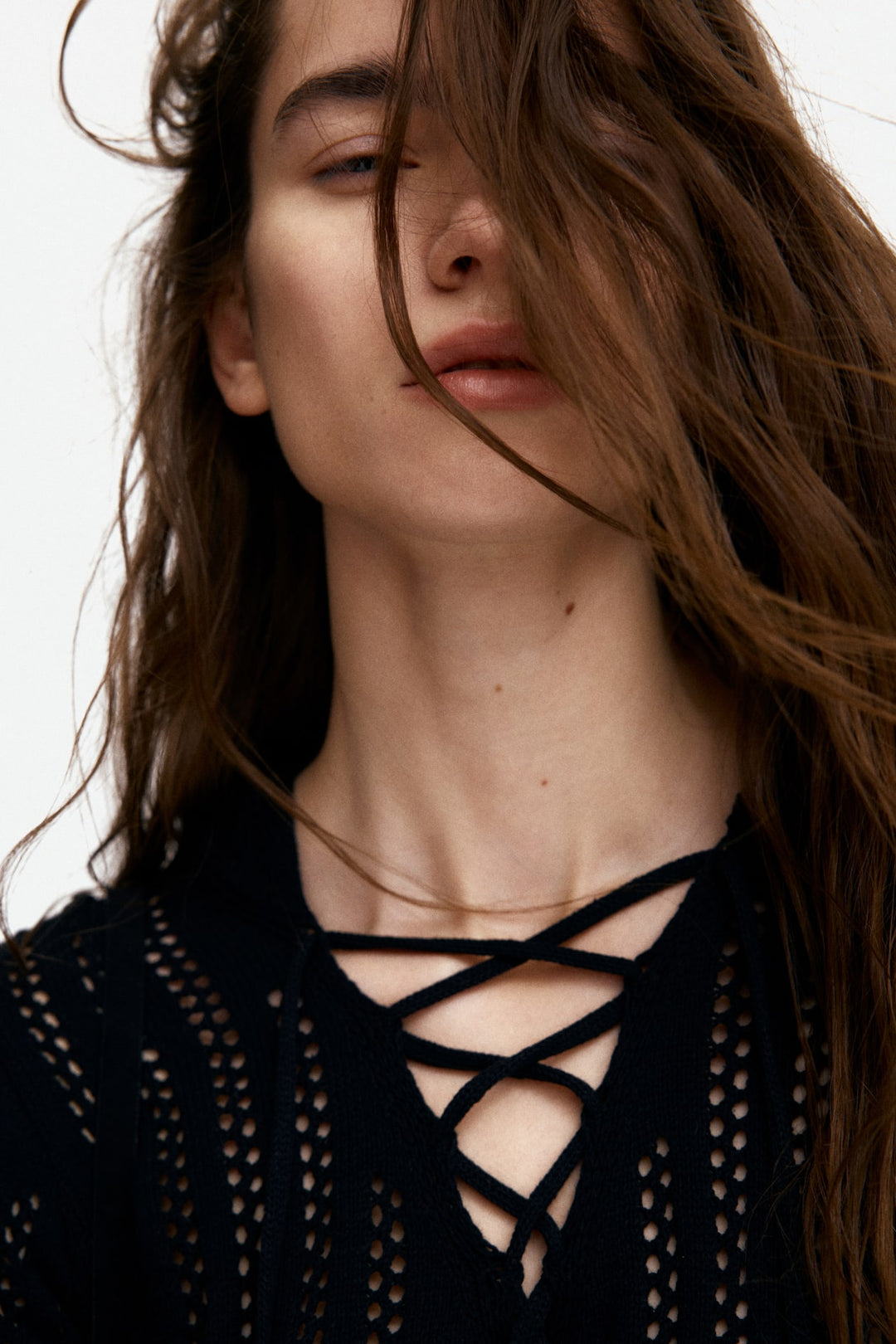 H&M Lacing-Detail Hooded Dress