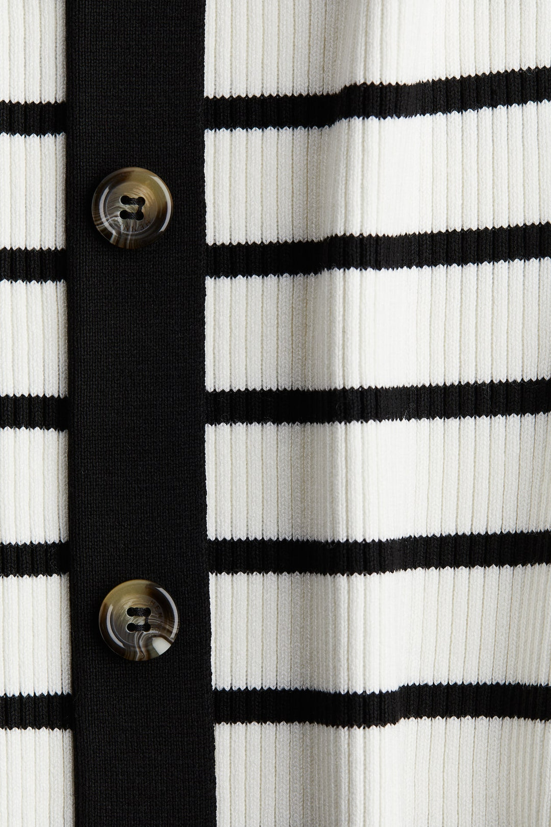 H&M Button-Front Rib-Knit Dress