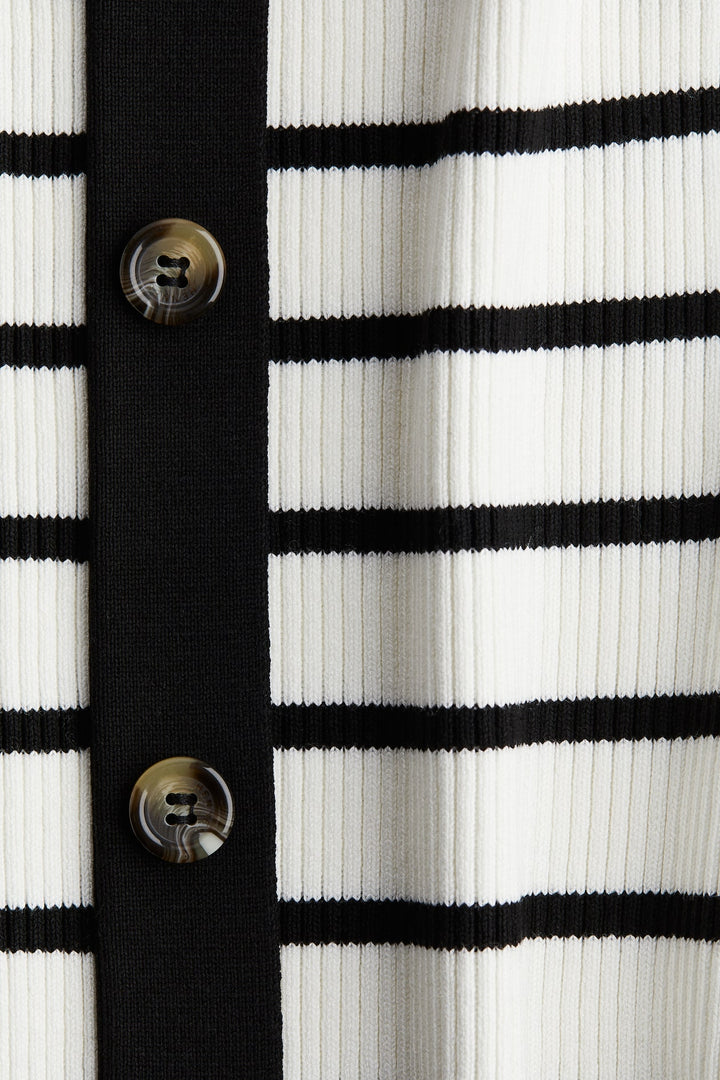 H&M Button-Front Rib-Knit Dress