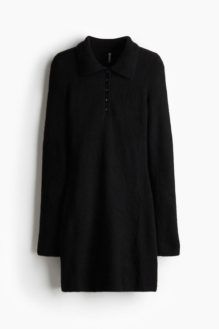 H&M Fine-Knit Polo Dress