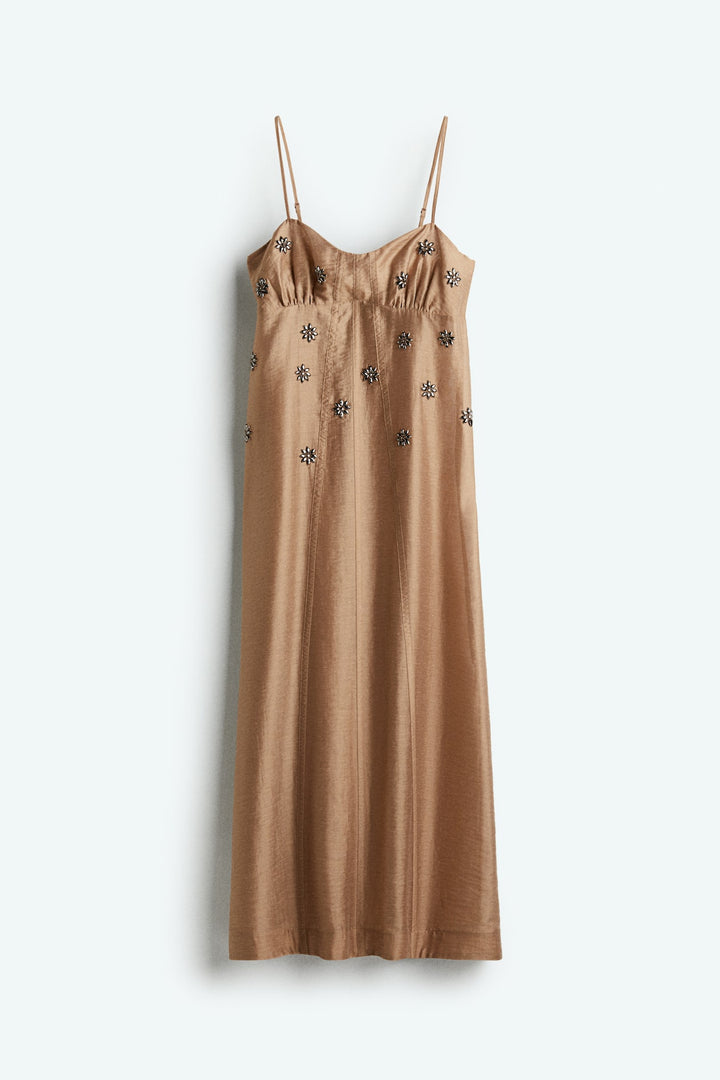 H&M Sheer Embellished Slip Dress