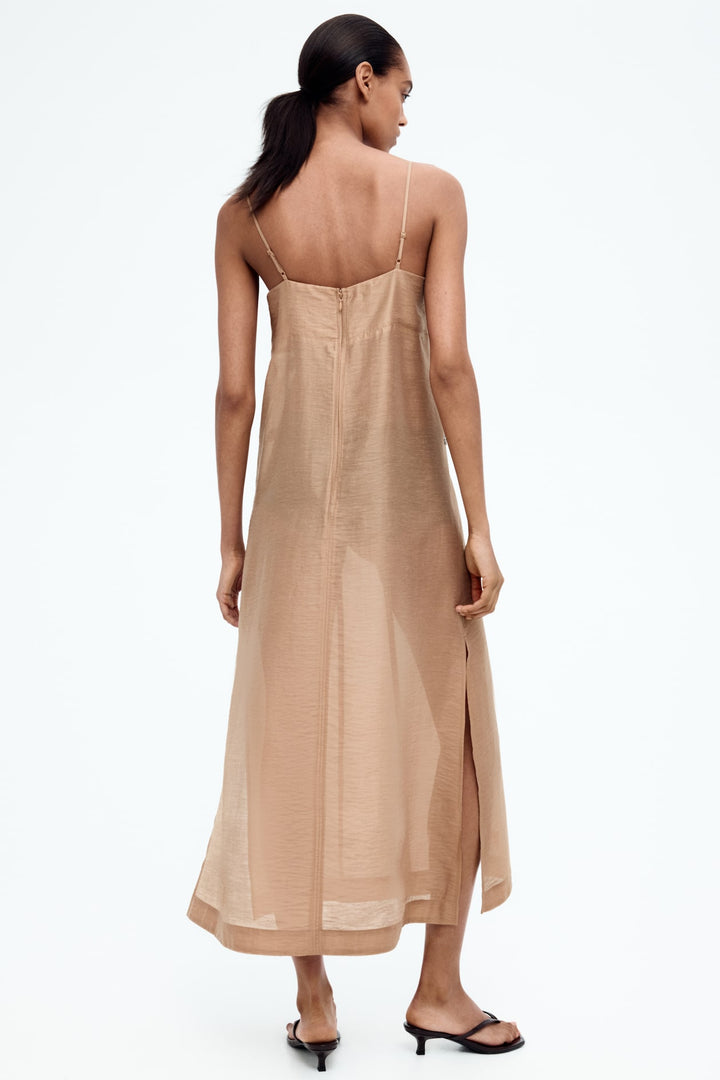 H&M Sheer Embellished Slip Dress