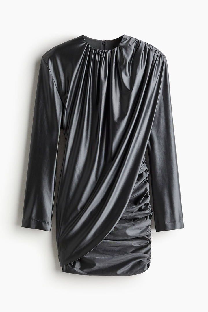 H&M Shiny Draped Dress