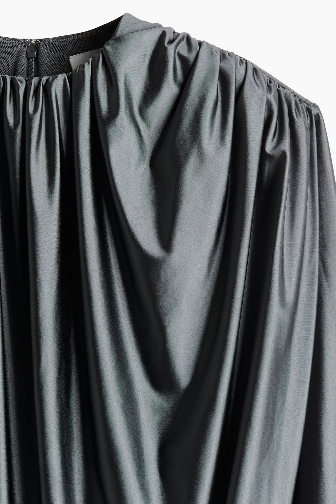 H&M Shiny Draped Dress