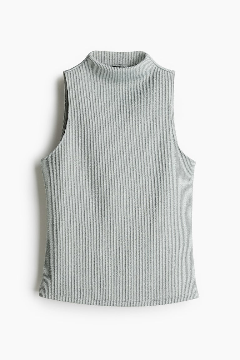 H&M Glittery Mock Turtleneck Sleeveless Top