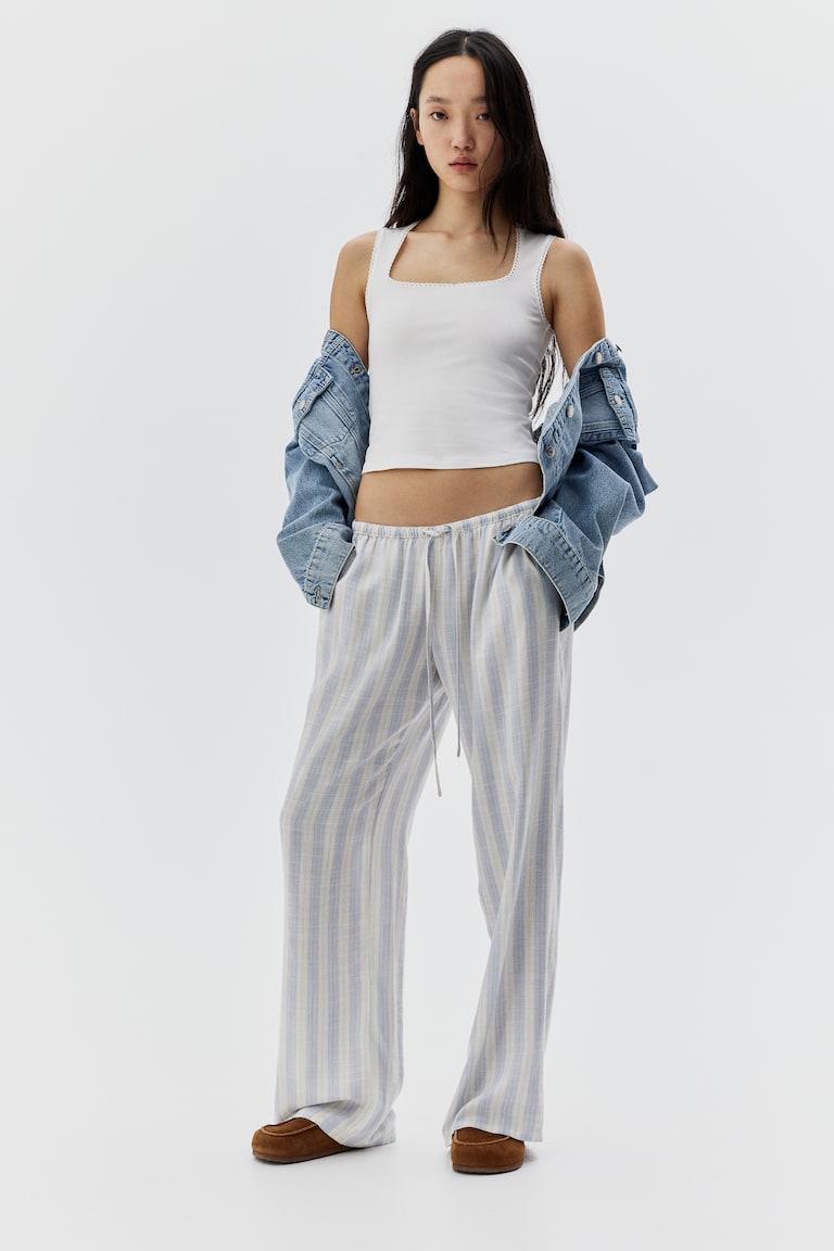 H&M Picot-Trimmed Sleeveless Top