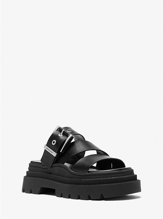 Michael Kors Colby Leather Platform Sandal