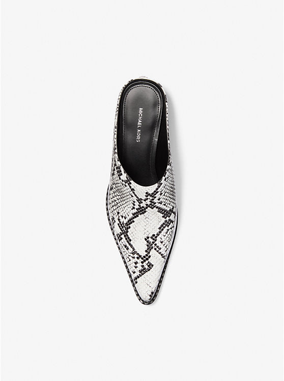 Michael Kors Nash Snake Embossed Leather Mule