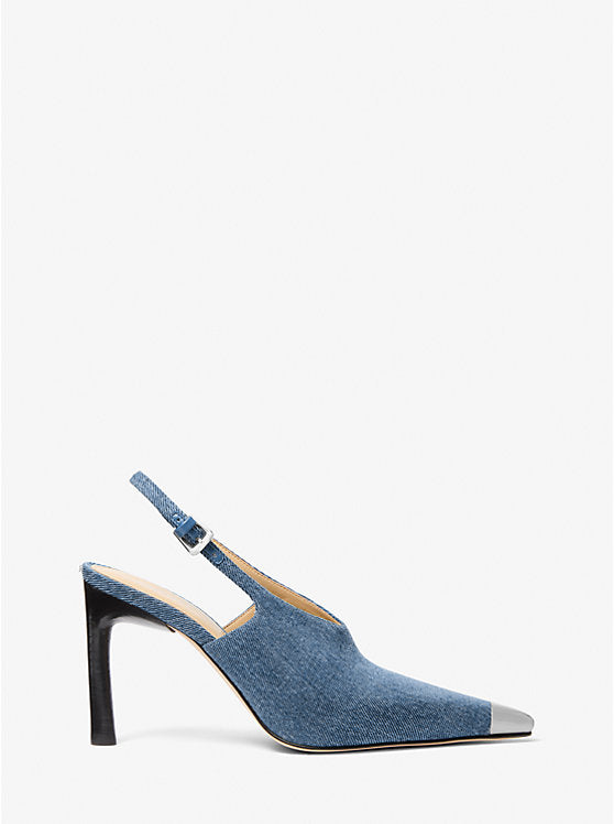 Michael Kors Kasia Denim Slingback Pump