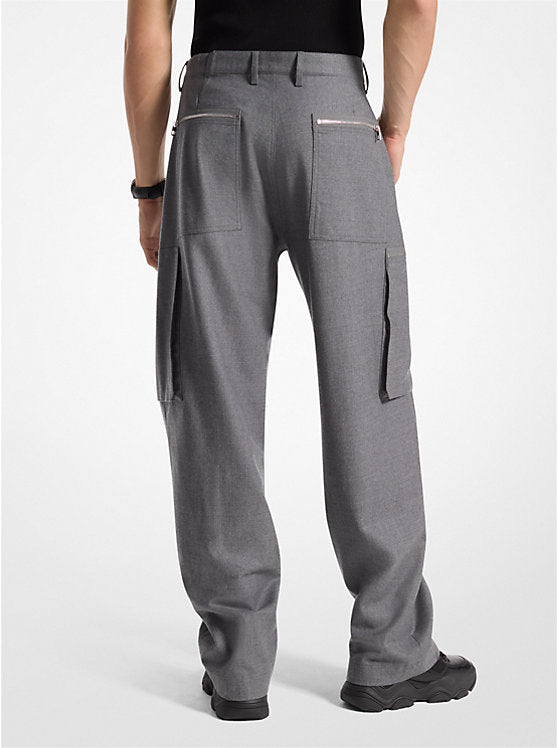 Michael Kors Stretch Wool Zip Cargo Pants