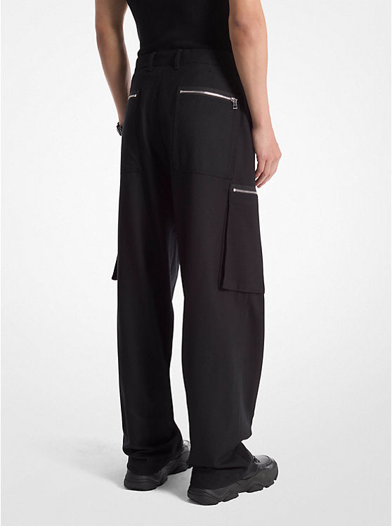 Michael Kors Stretch Wool Zip Cargo Pants