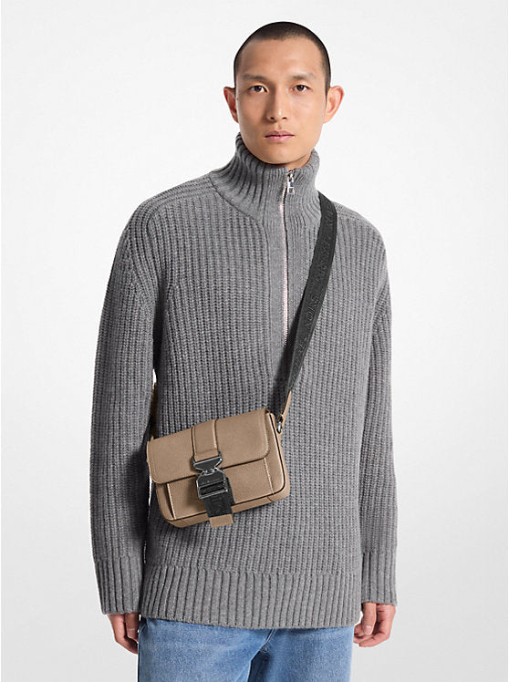 Michael Kors Hudson Pebbled Leather Crossbody Bag