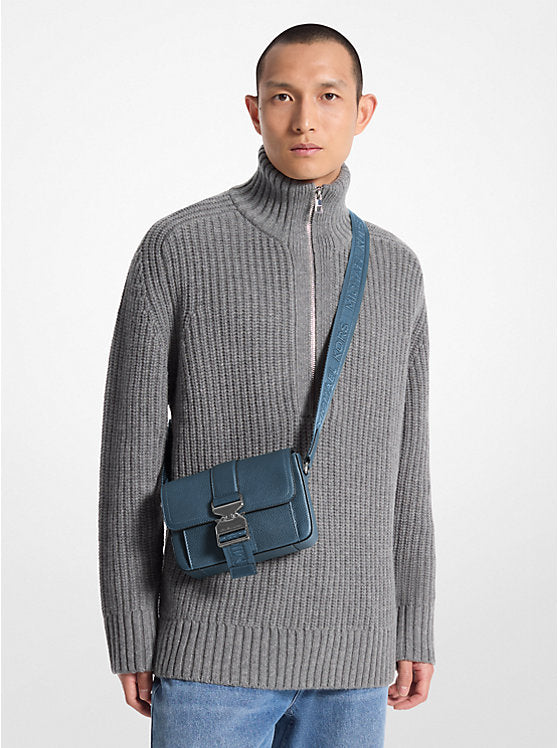 Michael Kors Hudson Pebbled Leather Crossbody Bag