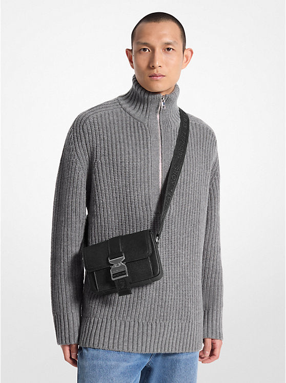 Michael Kors Hudson Pebbled Leather Crossbody Bag