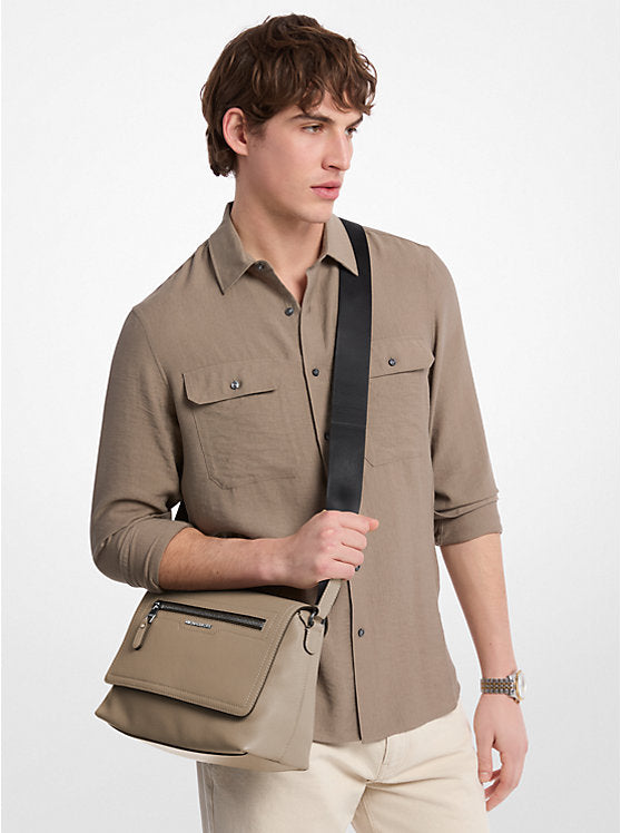 Michael Kors Hudson Small Pebbled Leather Messenger Bag