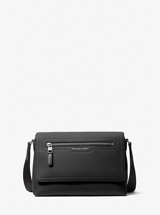 Michael Kors Hudson Small Pebbled Leather Messenger Bag