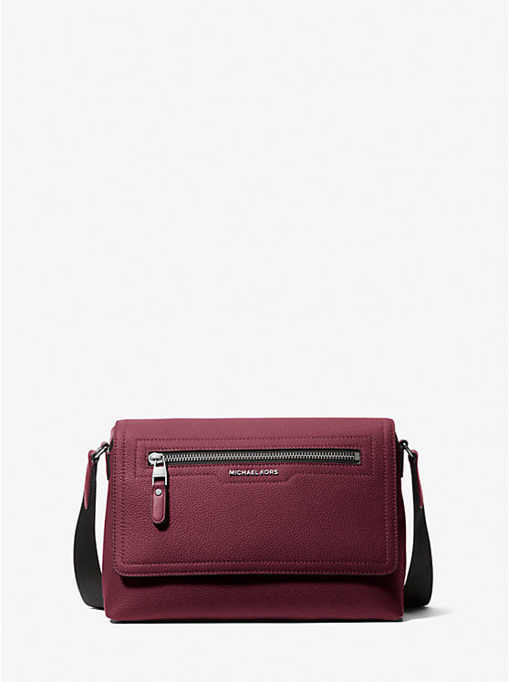 Michael Kors Hudson Small Pebbled Leather Messenger Bag