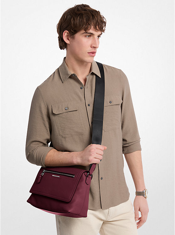 Michael Kors Hudson Small Pebbled Leather Messenger Bag