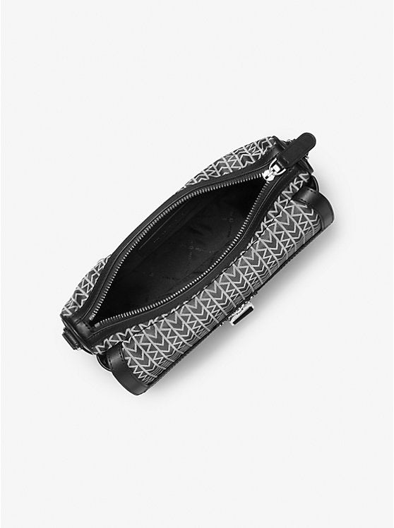 Michael Kors Eli MK2000 Logo Jacquard Messenger Bag