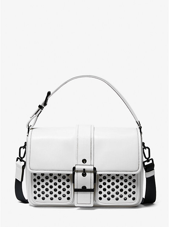 Michael Kors Colby Medium Grommeted Leather Messenger Bag