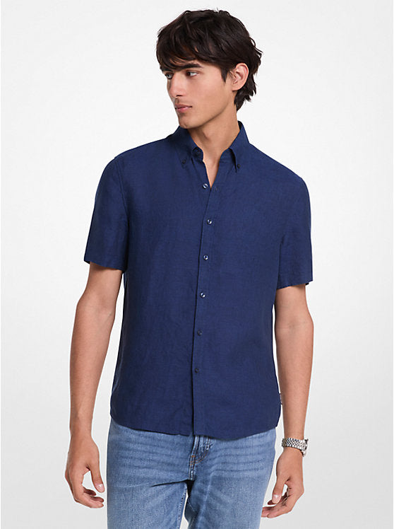 Michael Kors Slim-Fit Linen Shirt