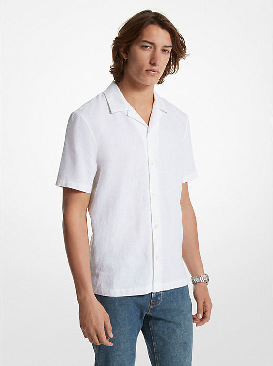 Michael Kors Relaxed-Fit Linen Camp Shirt
