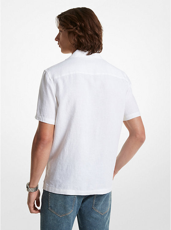 Michael Kors Relaxed-Fit Linen Camp Shirt