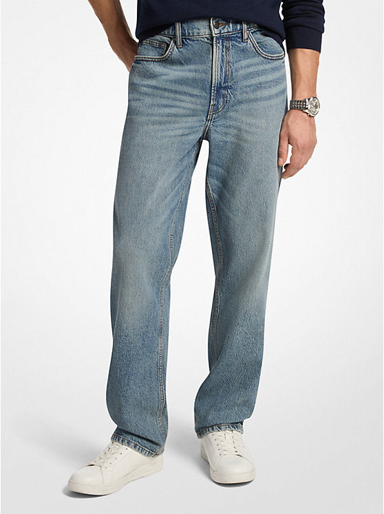 Michael Kors Finn Straight-Leg Stretch Denim Jeans