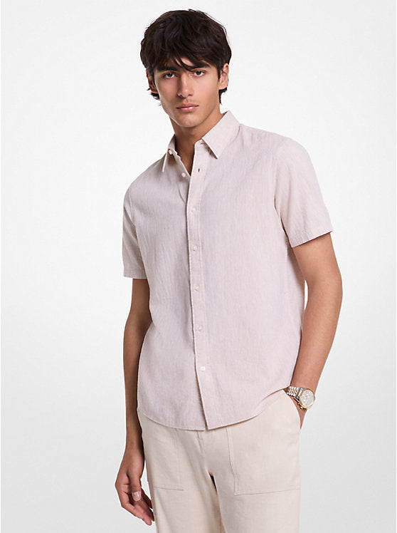 Michael Kors Dot Linen and Cotton Shirt