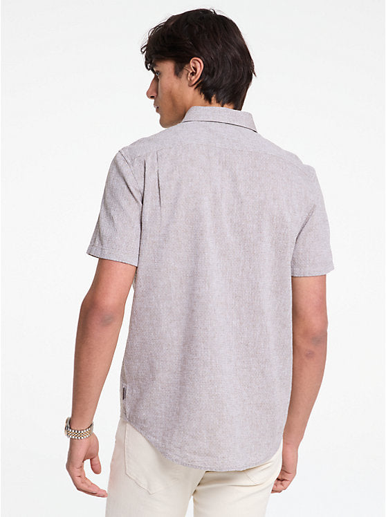 Michael Kors Dot Linen and Cotton Shirt