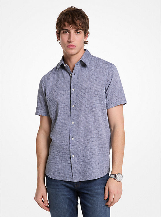 Michael Kors Dot Linen and Cotton Shirt