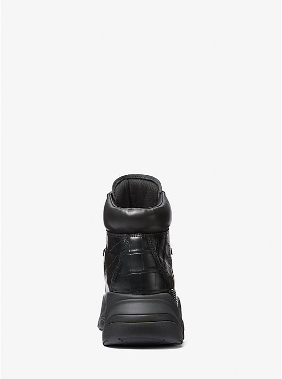Michael Kors Atlas Crocodile Embossed Leather Boot