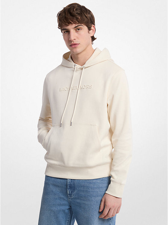 Michael Kors Embossed Logo Cotton Blend Hoodie