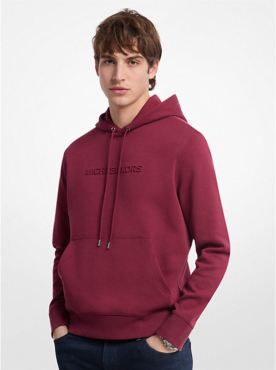 Michael Kors Embossed Logo Cotton Blend Hoodie