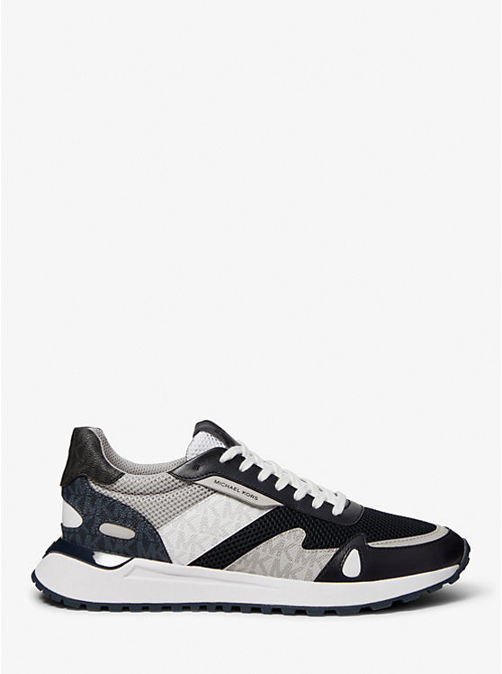 Michael Kors Miles Color-Block Logo and Mesh Trainer