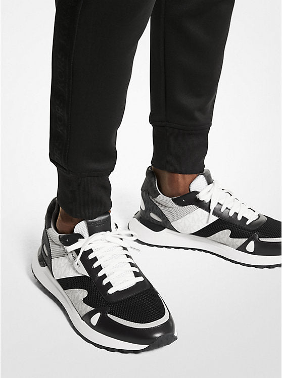 Michael Kors Miles Color-Block Logo and Mesh Trainer